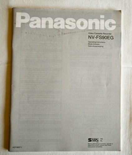 Manuale panasonic fs90eg - manuale, nv-fs90eg
