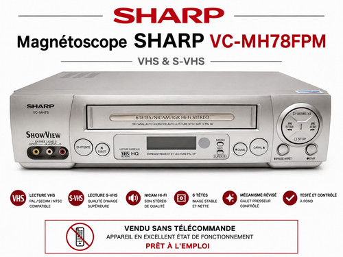 Magnétoscope sharp mh78fpm - sharp, vc-mh78fpm