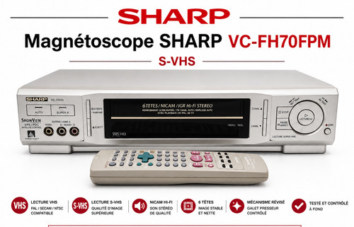 Sharp fh70fpm magnétoscope - sharp, vc-fh70fpm